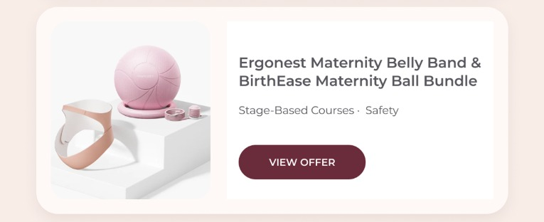 Ergonest Maternity Belly Band &BirthEase Maternity Ball Bundle Stage-Based. -- VIEW OFFER