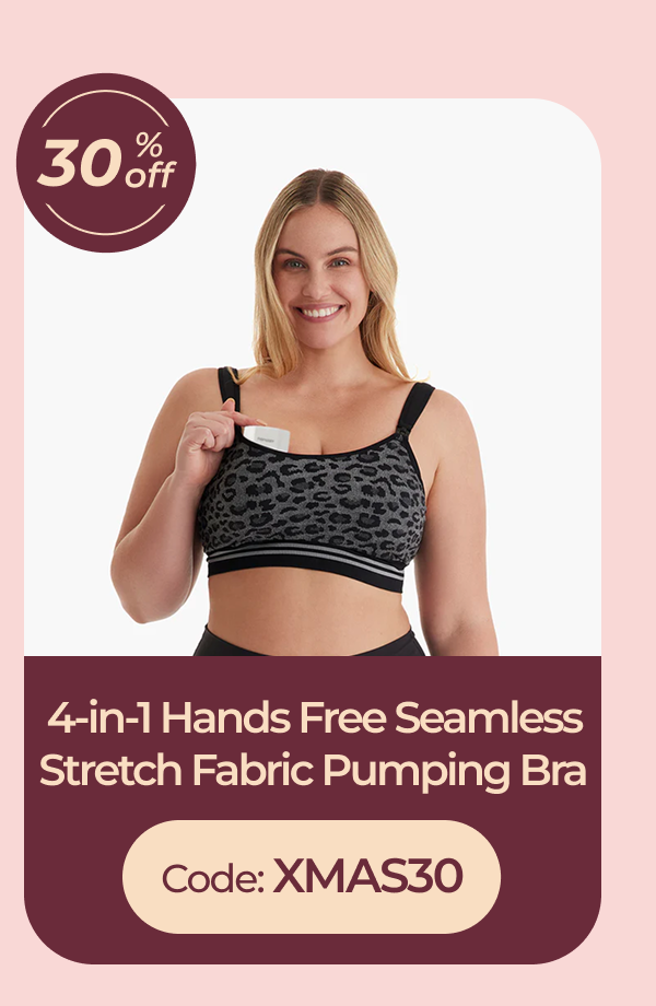 4-in-1 Hands Free Seamless Stretch Fabric Pumping Bra 30%  OFF Code: XMAS30