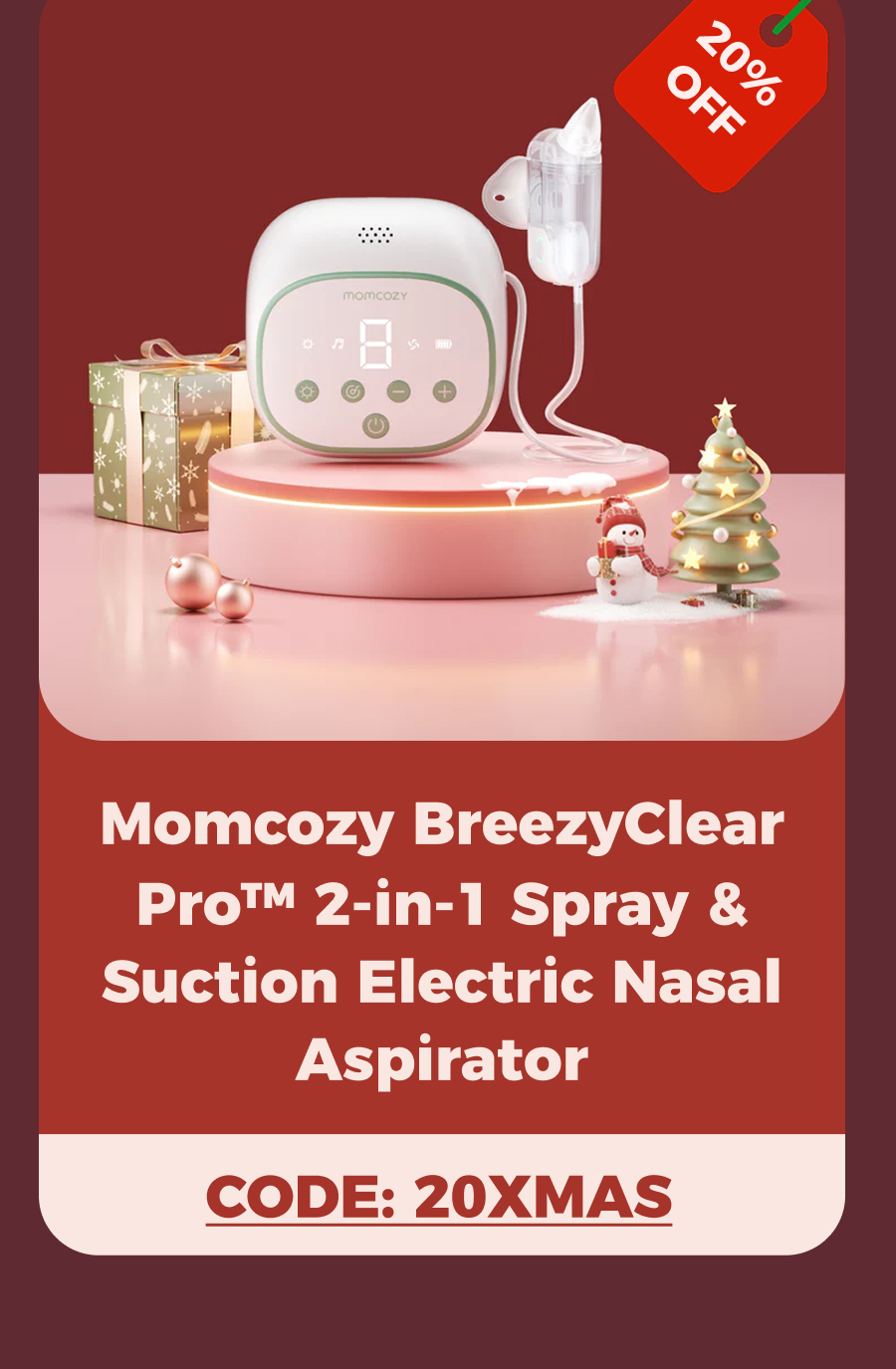 Momcozy BreezyClear Pro™ 2-in-1 Spray & Suction Electric Nasal Aspirator