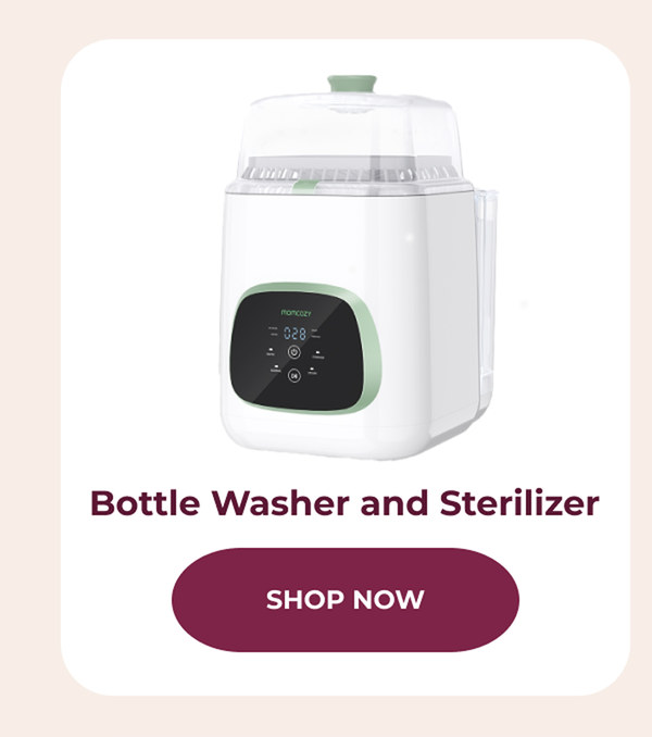 Bottle Washer and Sterilizer. CTA: SHOP NOW