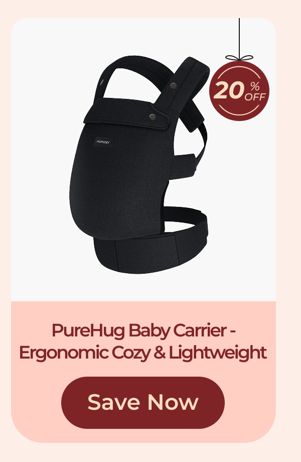Save 20% on PureHug Baby Carrier - Ergonomic Cozy & Lightweight