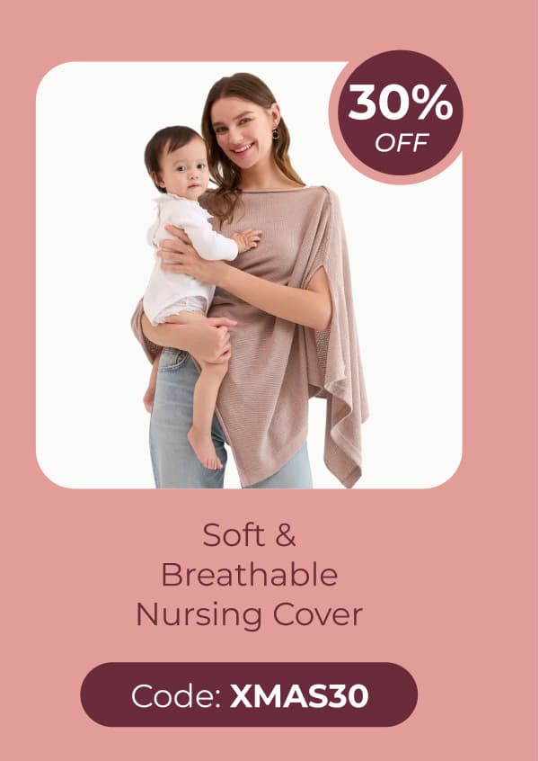 Soft & Breathable Nursing Cover 30% OFF  Code: XMAS30