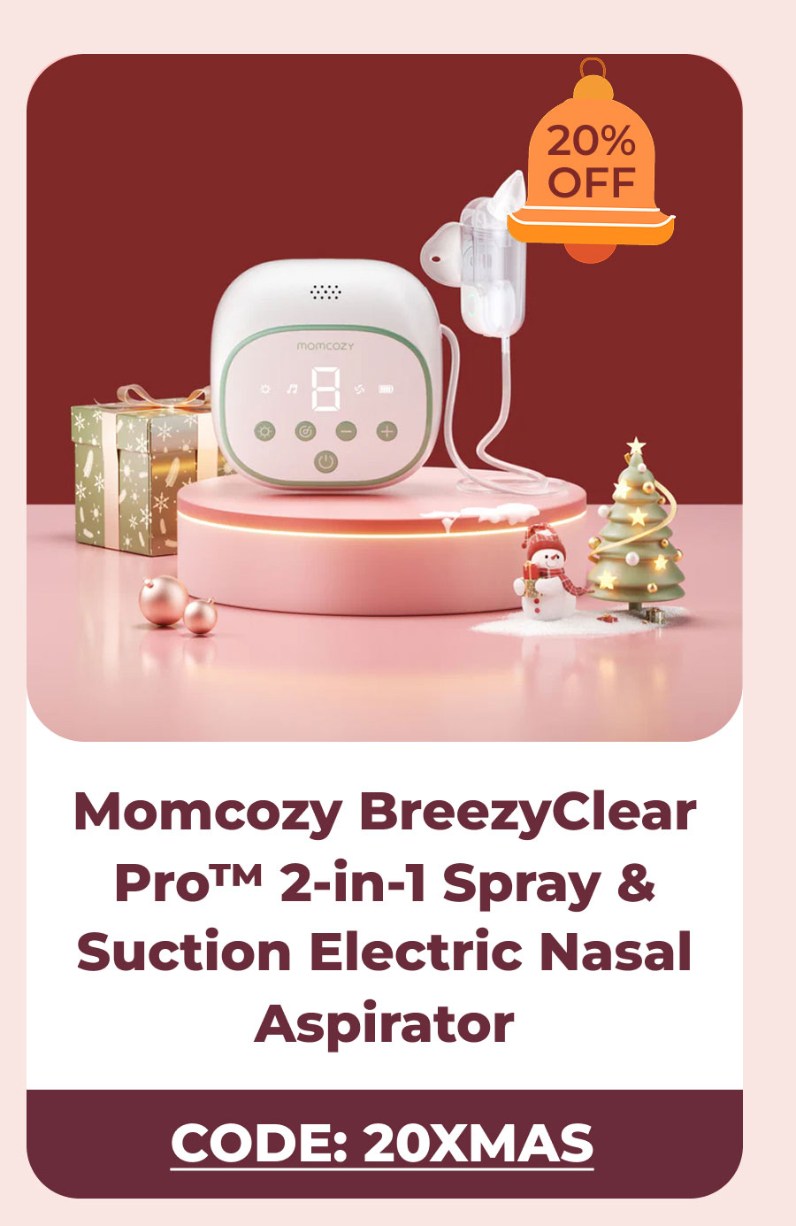 Momcozy BreezyClear Pro™ 2-in-1 Spray & Suction Electric Nasal Aspirator