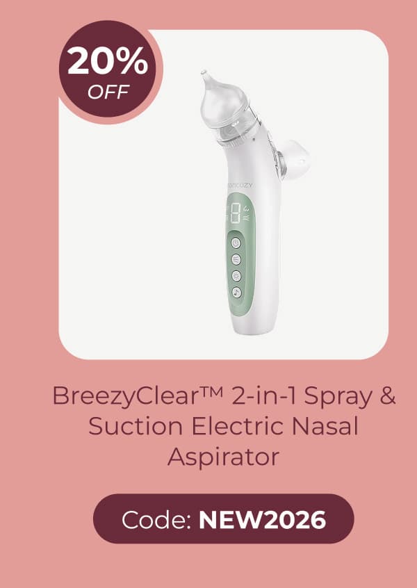 BreezyClear™ 2-in-1 Spray & Suction Electric Nasal Aspirator 20% OFF  Code: NEW2026
