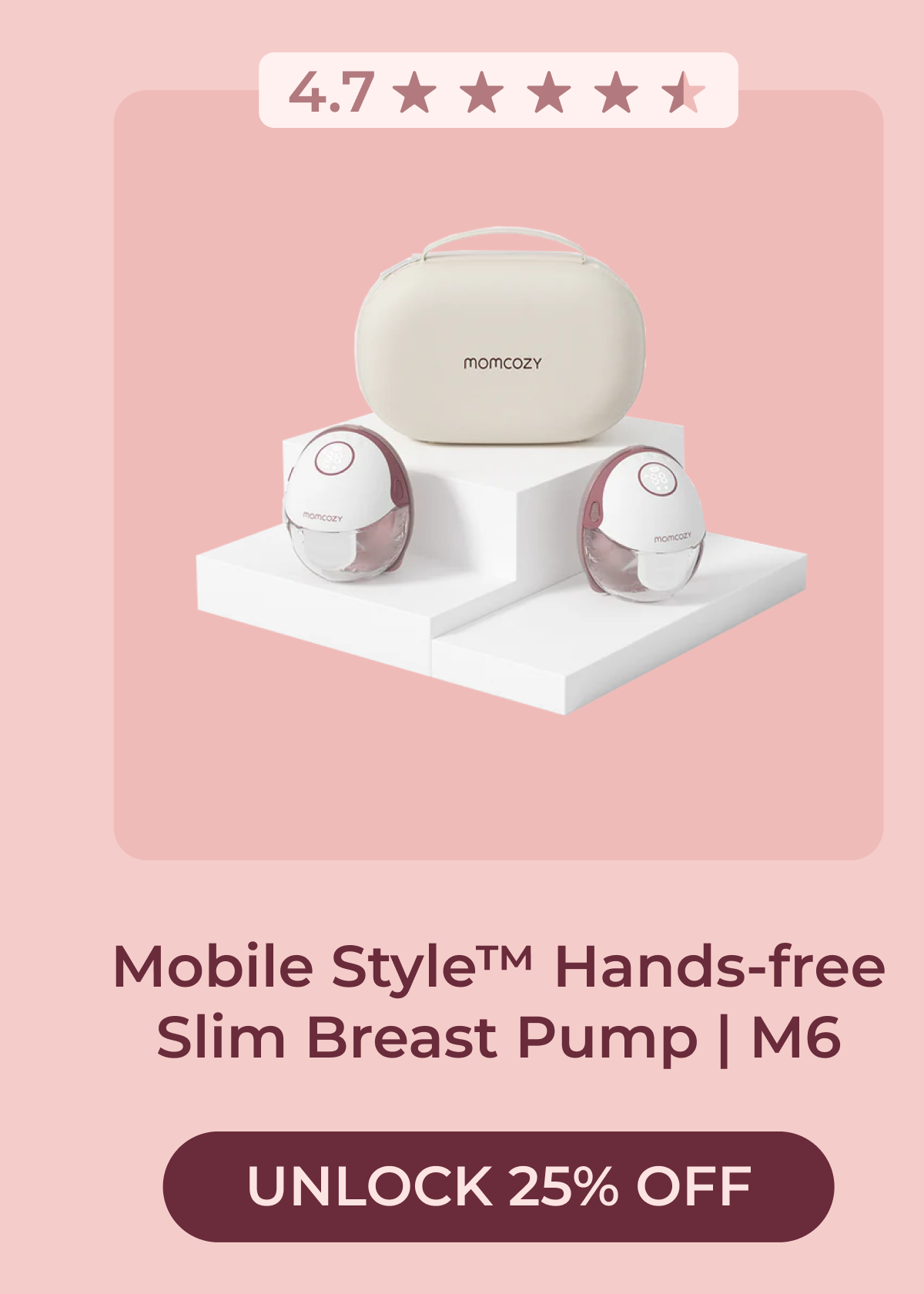 Mobile Style™ Hands-free Slim Breast Pump | M6 ★ 4.7 Unlock 25% Off