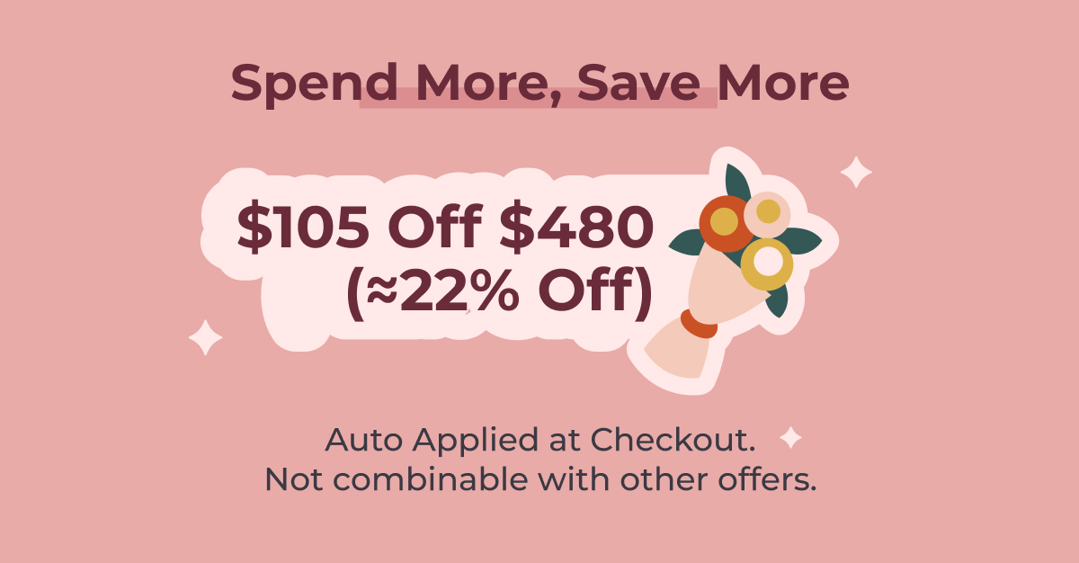 $105 Off $480 (≈22% Off)