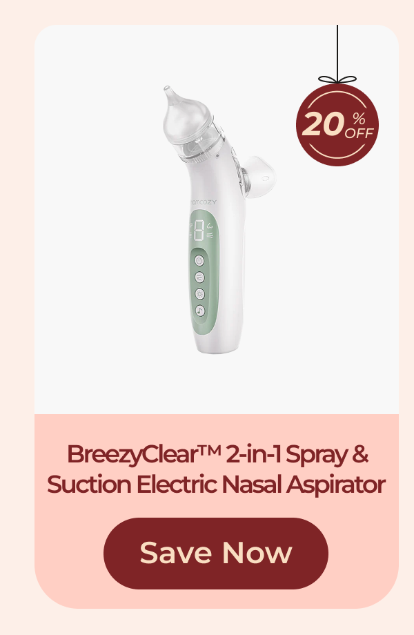 Save 20% on BreezyClear™ 2-in-1 Spray & Suction Electric Nasal Aspirator