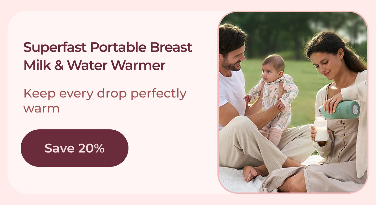 Superfast Portable Breast Milk & Water Warmer Keep every drop perfectly warm Save 20%