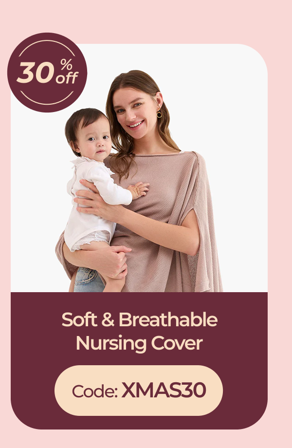 Nursing Cover - Soft, Breathable, Multi-Use Privacy Poncho 30% OFF Code: XMAS30