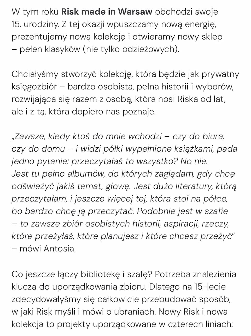 tekst o nowościach