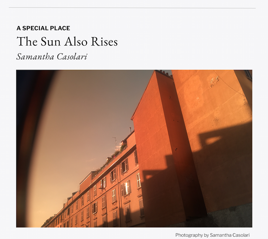 A Special Place - The Sun Also Rises