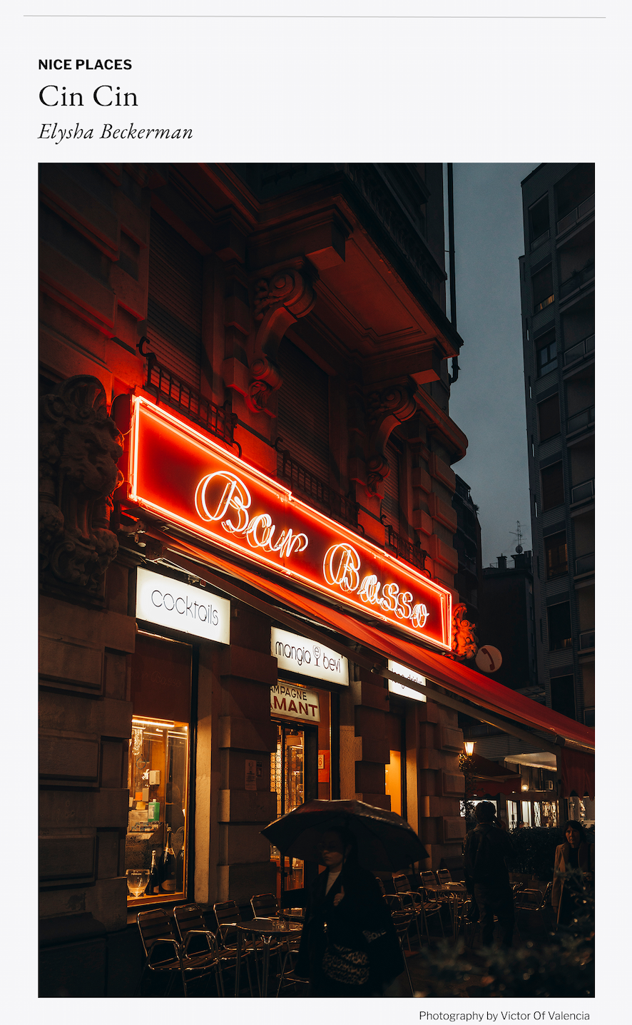 Nice Places - Cin Cin