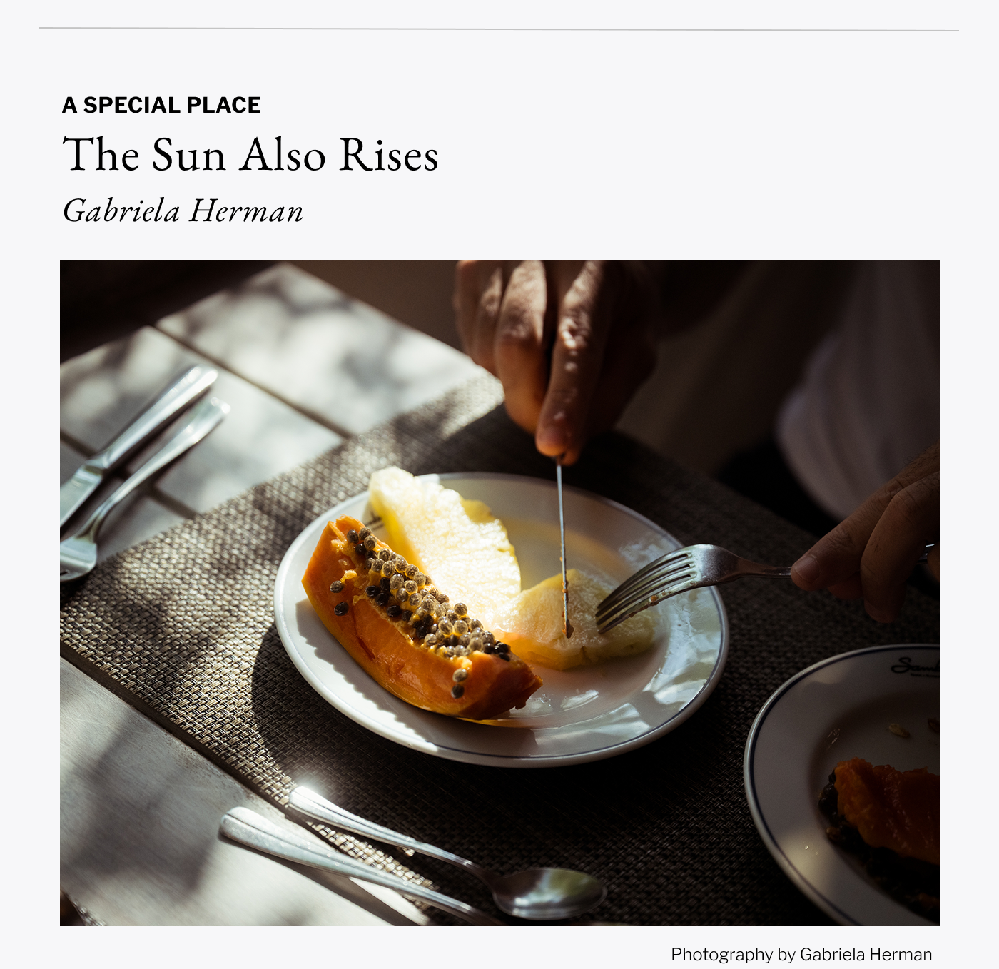 A Special Place - The Sun Also Rises