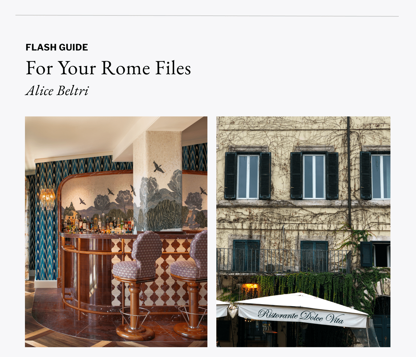 Flash Guide - For Your Rome Files