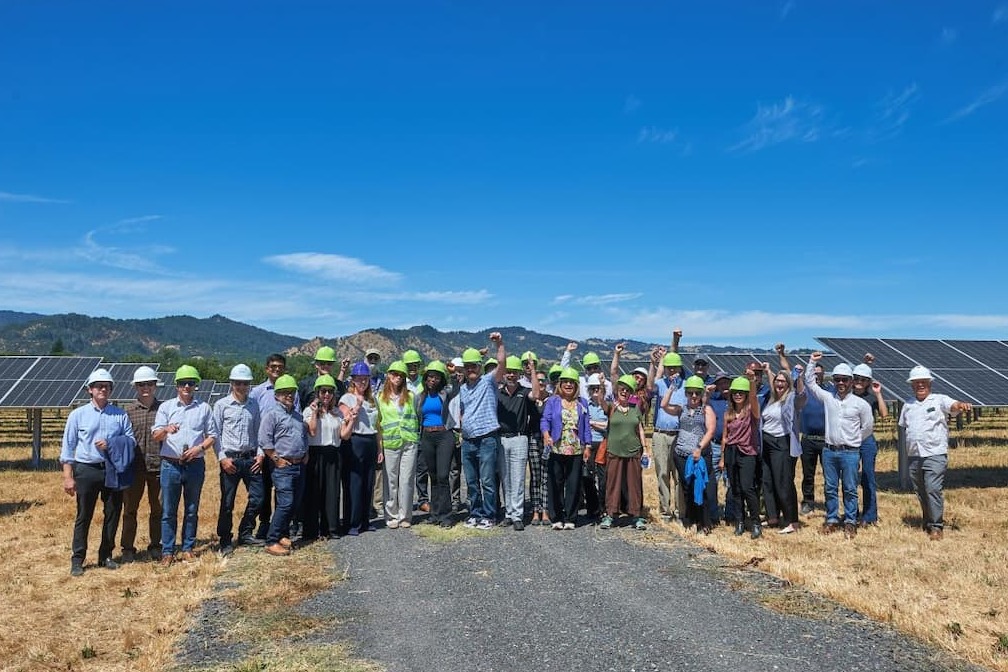 Community members visiting the Redemeyer Road Solar project