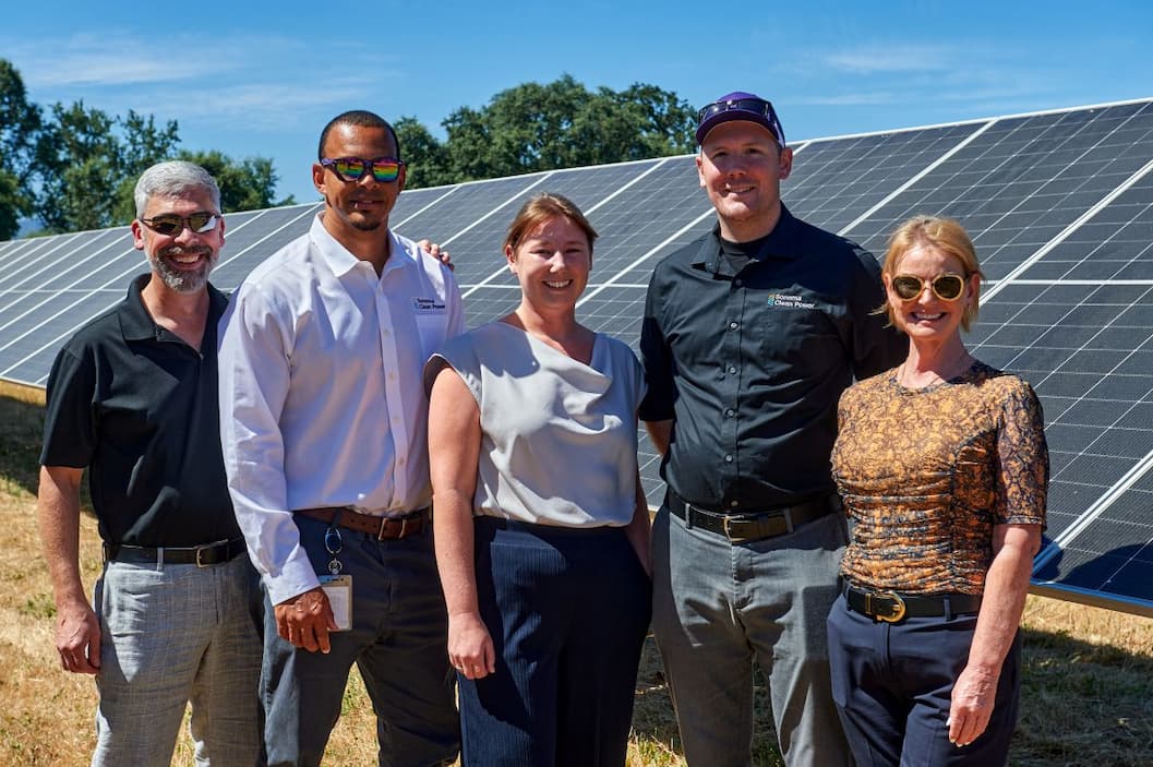 Sonoma Clean Power team members at the Redemeyer Road Solar project