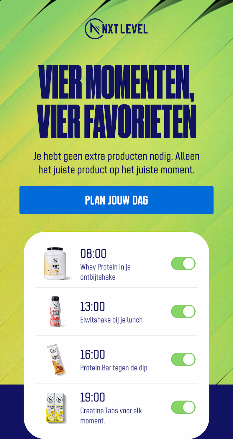 FOUR MOMENTS FOURFAVOURIES You don't need more products. Just the right one at the right moment.