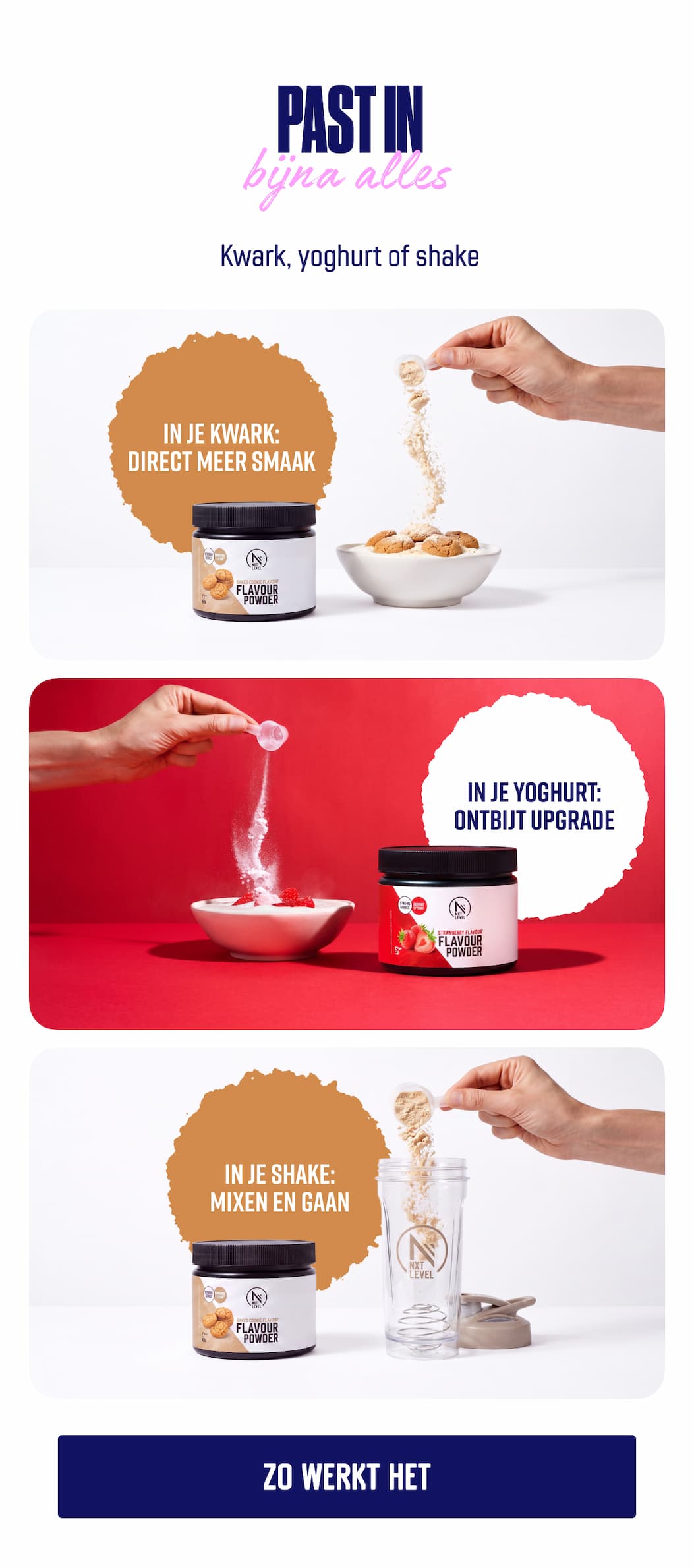 Kwark, yoghurt of shake ZO WERKT HET