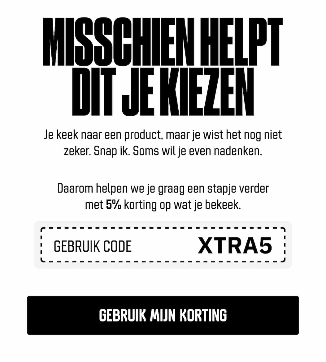 Misschien helpt dit je kiezen Je keek naar een product, maar je wist het nog niet zeker. Snap ik. Soms wil je even nadenken. Daarom helpen we je graag een stapje verder met 5% korting op wat je bekeek. Gebruik code - XTRA5 - Gebruik mijn korting