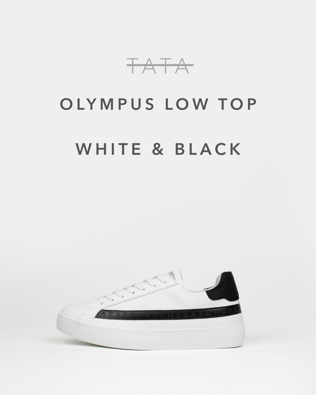 Olympus Low Top Trainers, White & Black