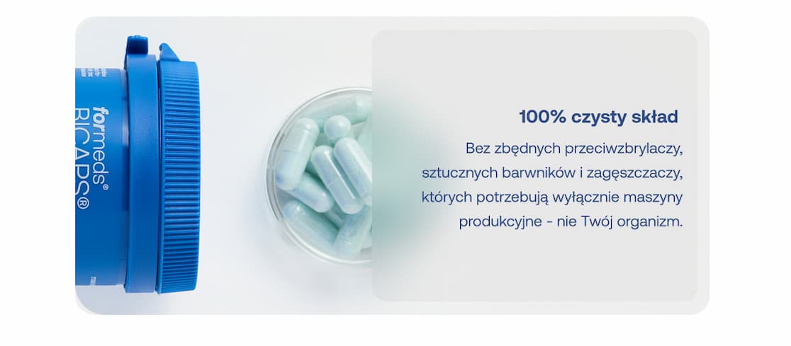 Czysty skład bez sztucznych barwników i zagęszczaczy – dostarczasz swojemu organizmowi tylko to, czego naprawdę potrzebuje