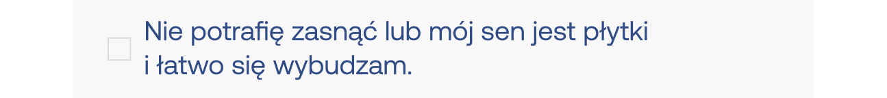 Problemy z zasypianiem