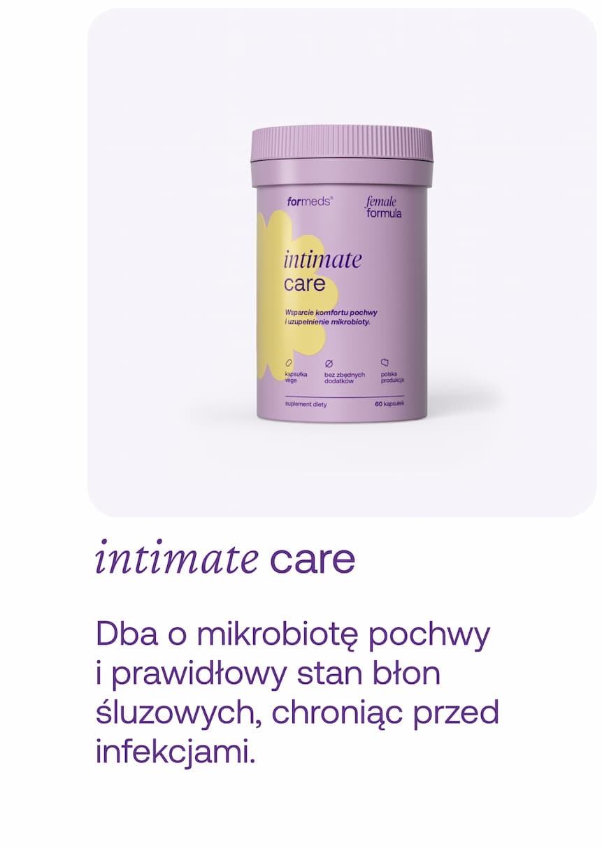  intimate care Dba o mikrobiotę pochwy  i prawidłowe nawilżenie, chroniąc przed infekcjami.