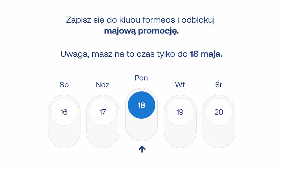 Zapisz się do klubu formeds i odblokuj majową promocję. Uwaga, masz na to czas tylko do 18 maja