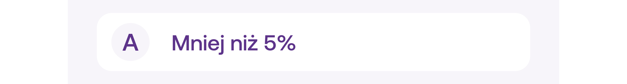 A Mniej niż 5%