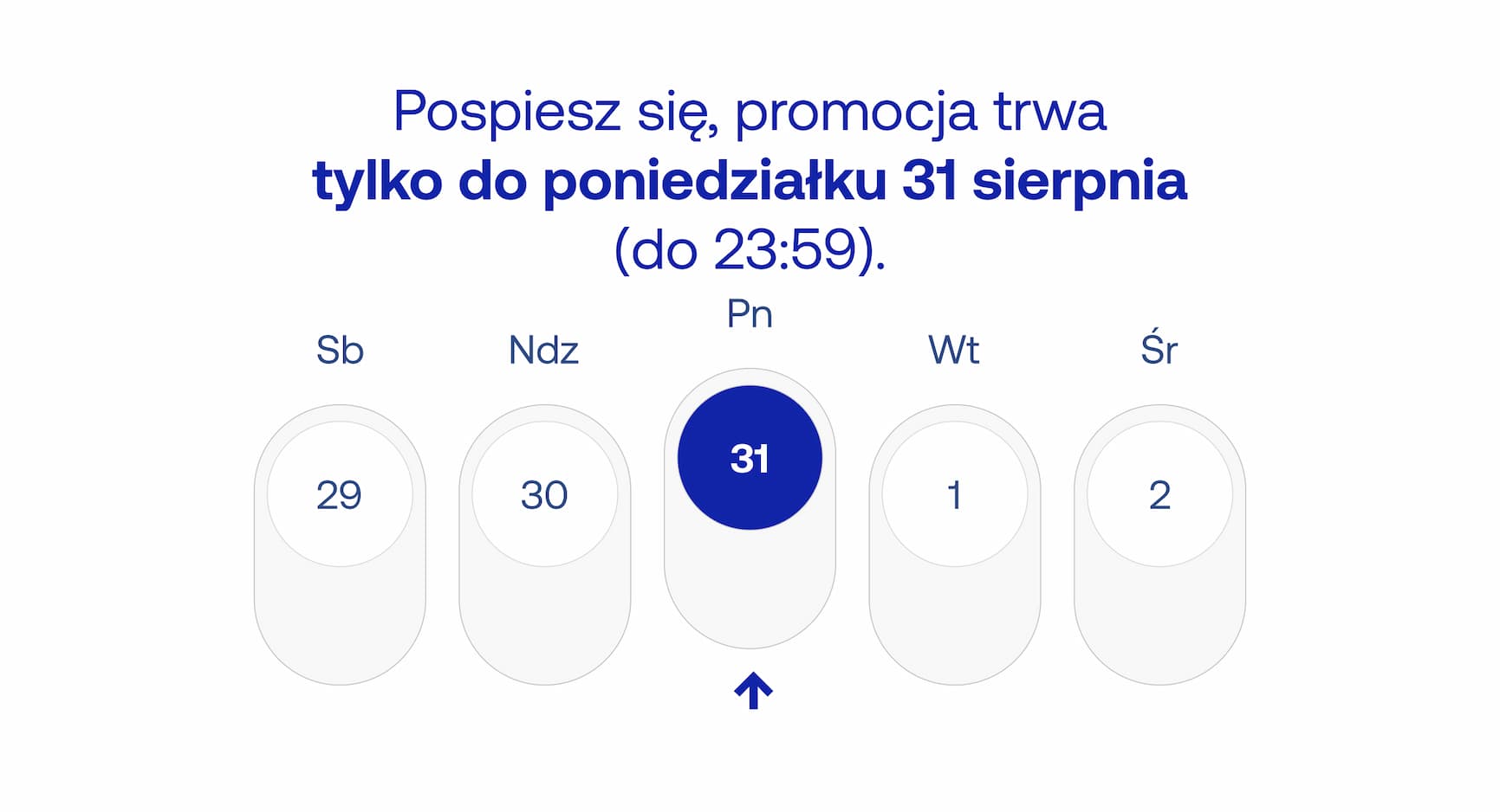 Pospiesz się, promocja trwa tylko do poniedziałku 32 sierpnia )do 23:59).
