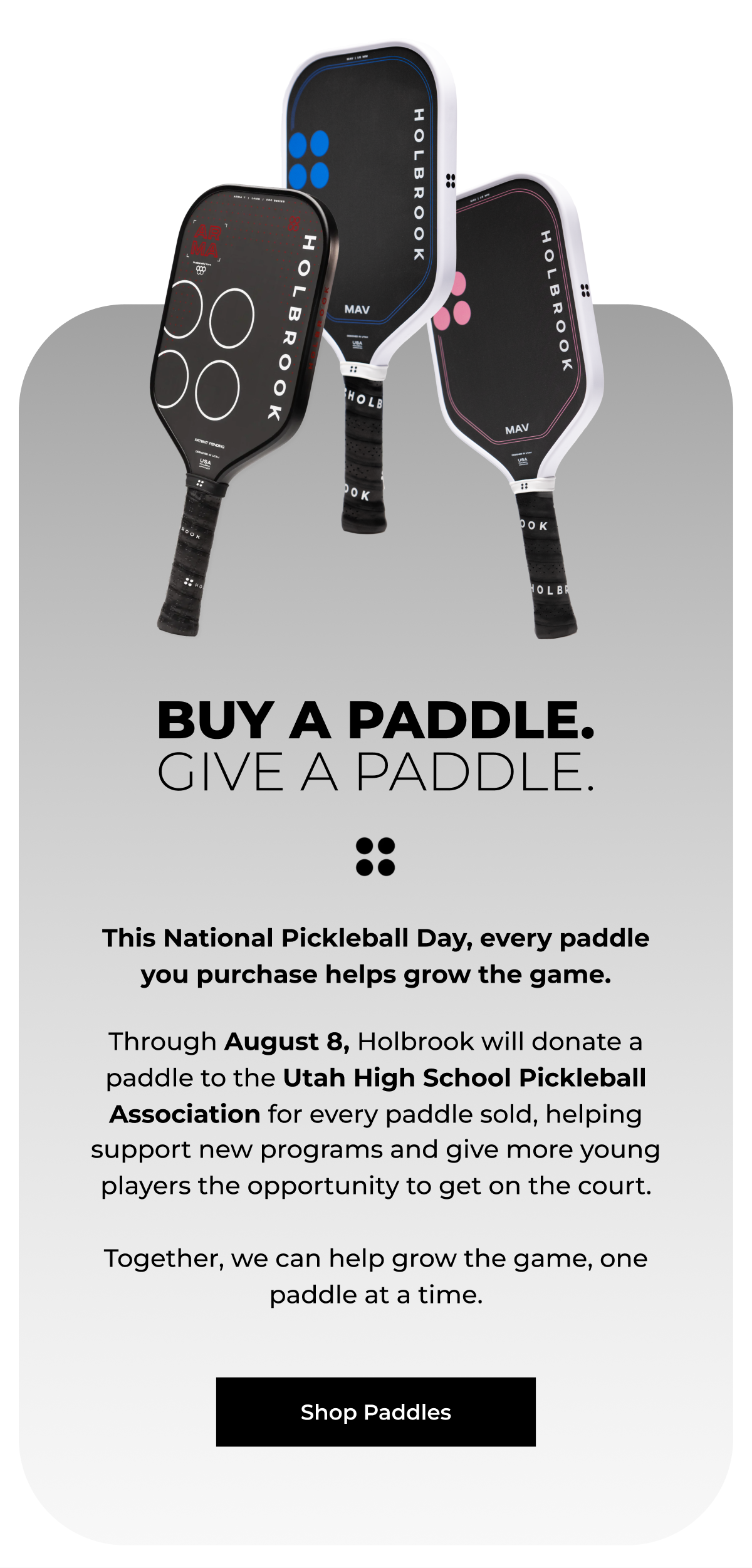 Buy A Paddle. Give A Paddle.