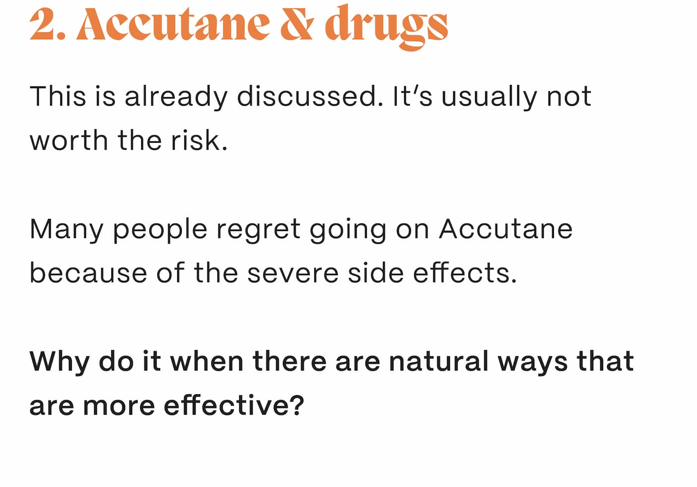 2. Accutane & drugs 