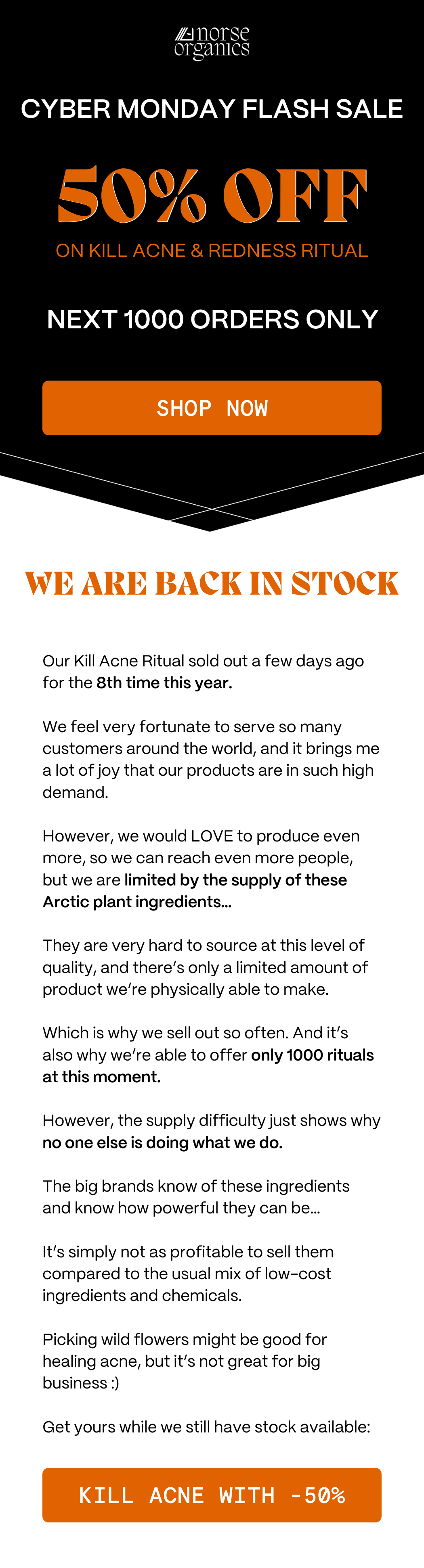 50% OFF On Kill Acne & Redness Ritual - Next 1000 Orders Only