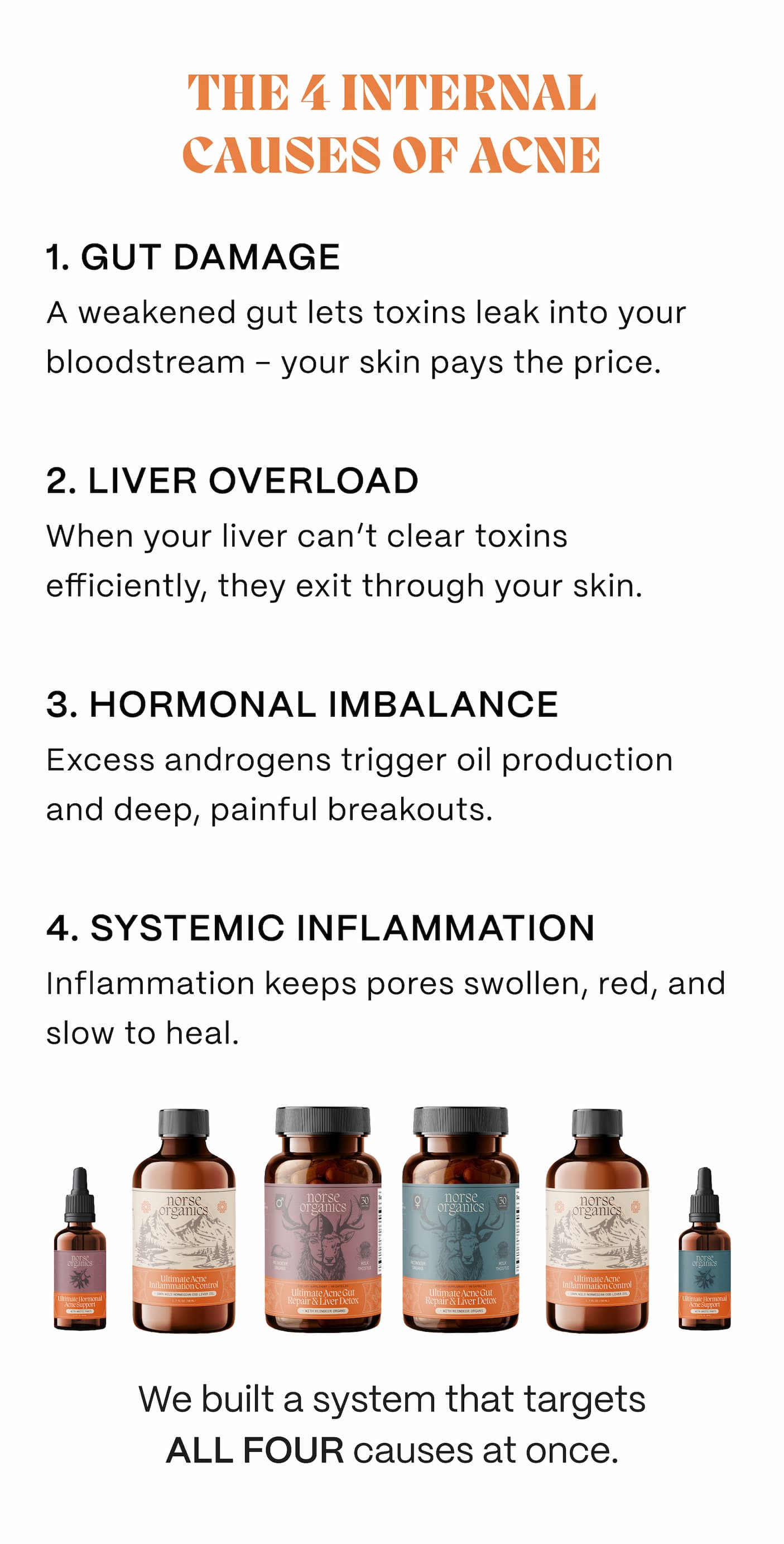 THE 4 INTERNAL  CAUSES OF ACNE