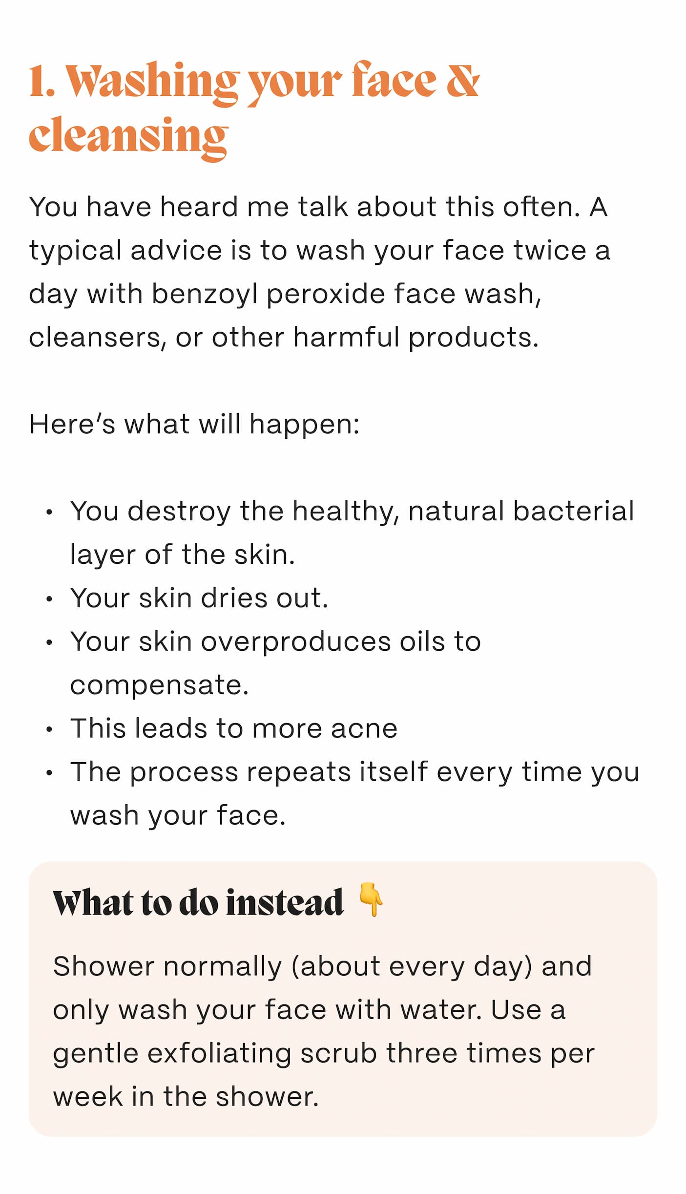 1. Washing your face & cleansing 