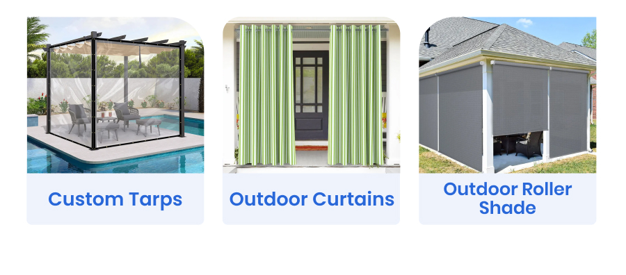 Custom Tarps | Outdoor Curtains | Outdoor Roller Shade