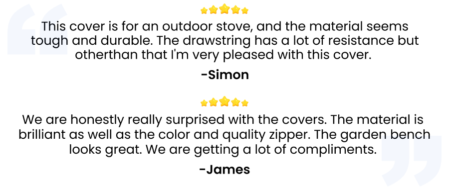 Sectional covers - This cover is for an outdoor stove , and the material seems tough and durable.