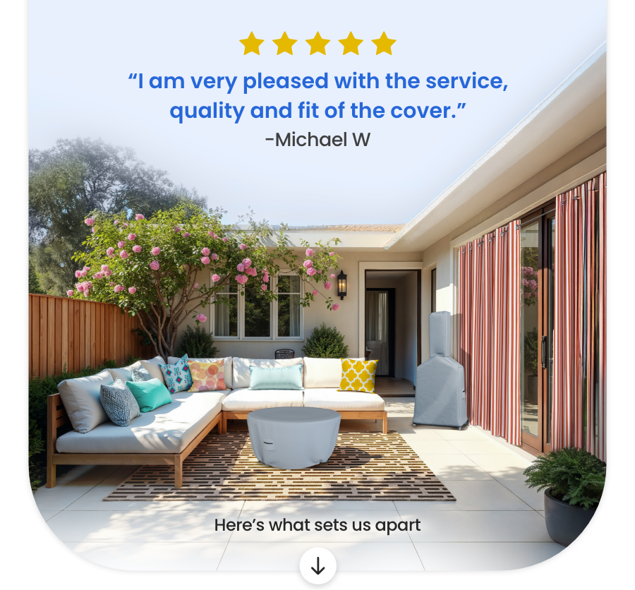 I am very pleased with the service , quality and fit of the cover - Michael W