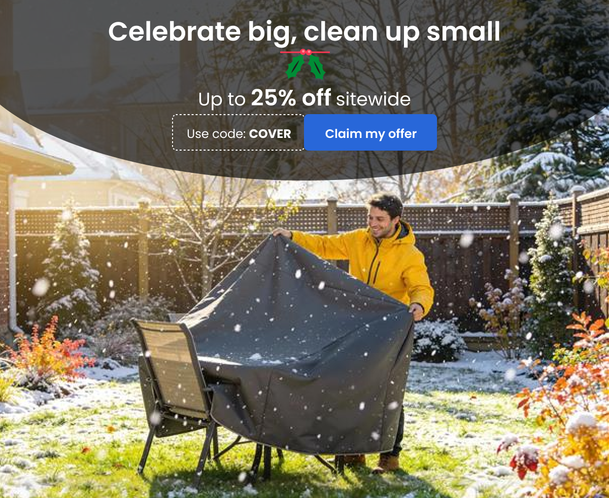 Celebrate big, clean up small | Up to 25% off | Use code : COVER 