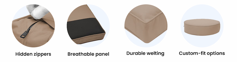 Hidden Zipper | Breathable panel 