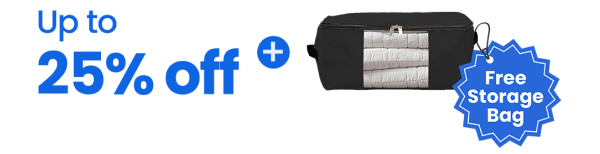  Up to 25% off + Free Storage Bag