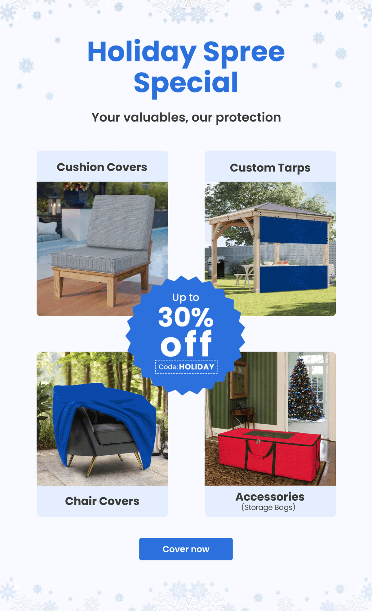 Holiday Spree Special Your Valuables, our protection Up to 30% OFF Sitewide  [Cover Now]