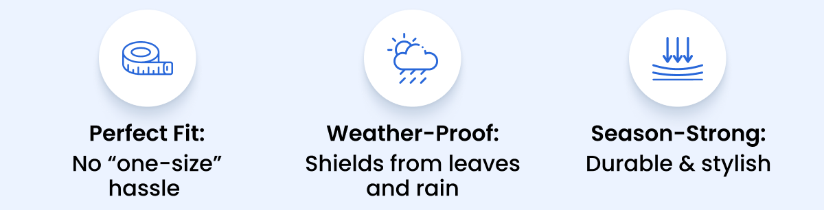 Perfect fit | Weather-proof | Season-Strong