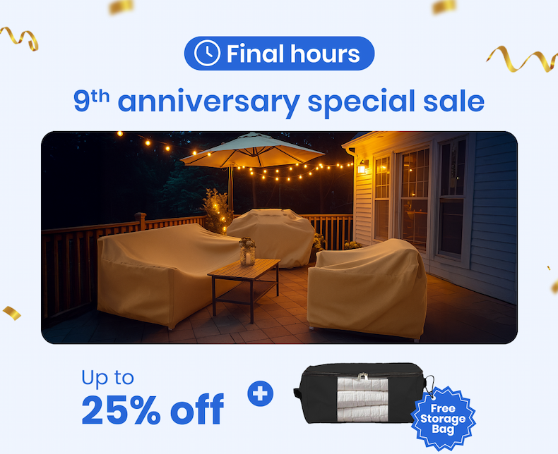 Final hours 9th anniversary special sale Up to 25% off + FREE storage bag 
