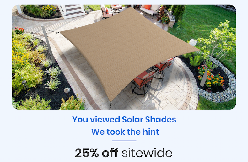 25% off sitewide - Solar Shades