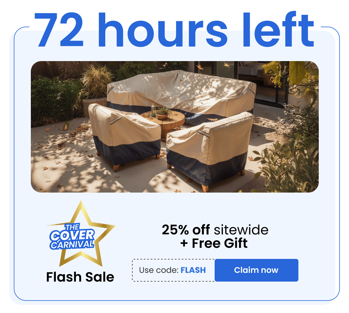 72 hours left | 25% off sitewide + Free Gift | Use code : FLASH 