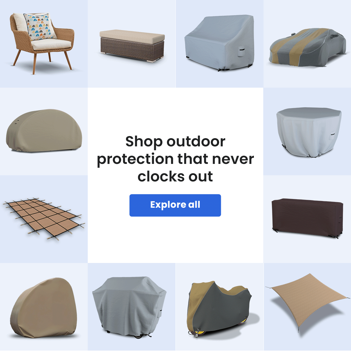 Shop outdoor protection that never clocks out 