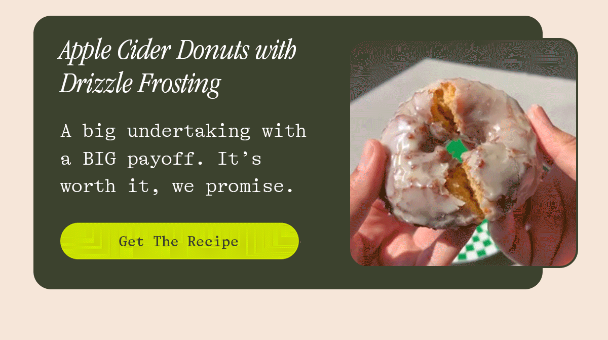 APPLE CIDER DONUTS WITH DRIZZLE FROSTING