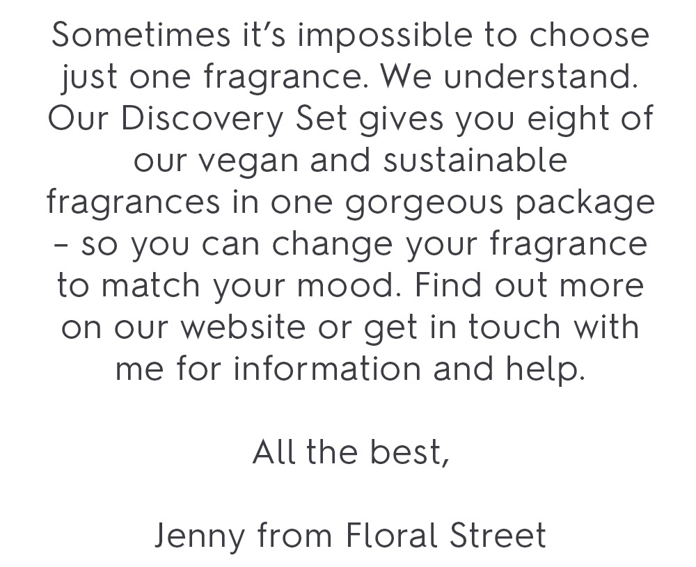a message from Jenny from Floral Street