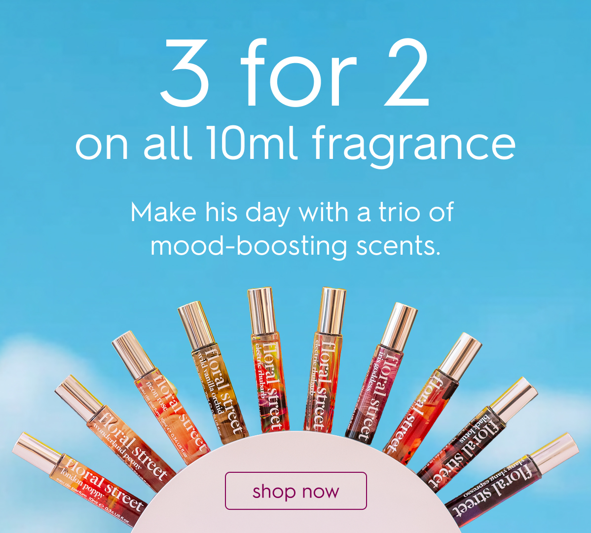 3 for 2 on all 10ml scents
